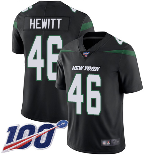 New York Jets Limited Black Youth Neville Hewitt Alternate Jersey NFL Football #46 100th Season Vapor Untouchable
